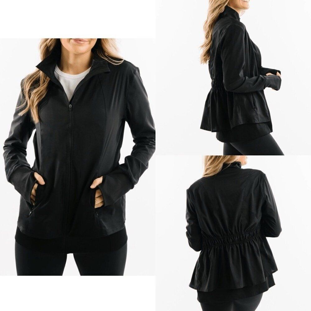 NWOT Zyia Active Mont Blanc Everywhere Lightweight Black Jacket Full Zip‎ Size M